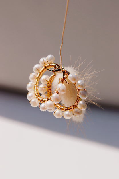 Pearl Wrapped Earrings